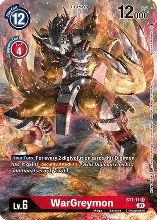 WarGreymon - ST1-11 (Premier TO Event June 2021) (ST1-11) [Starter Deck 01: Gaia Red] Foil - Deck Out Gaming