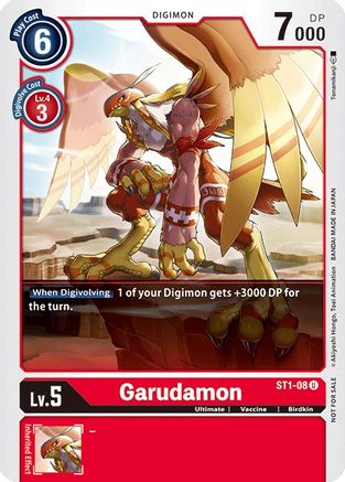 Garudamon - ST1-08 (Tamer Party Vol. 2 Promo) (ST1-08) [Starter Deck 01: Gaia Red] - Deck Out Gaming