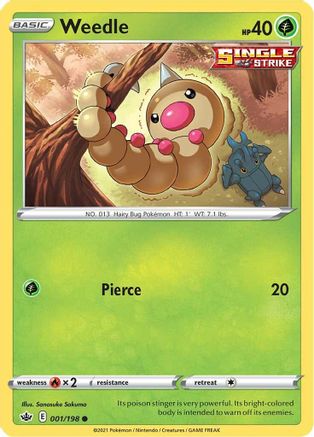 Weedle (1) [SWSH06: Chilling Reign] - Deck Out Gaming