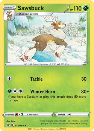 Sawsbuck (12) [SWSH06: Chilling Reign] - Deck Out Gaming