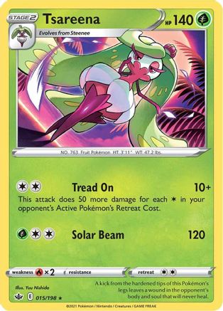 Tsareena (15) [SWSH06: Chilling Reign] Reverse Holofoil - Deck Out Gaming