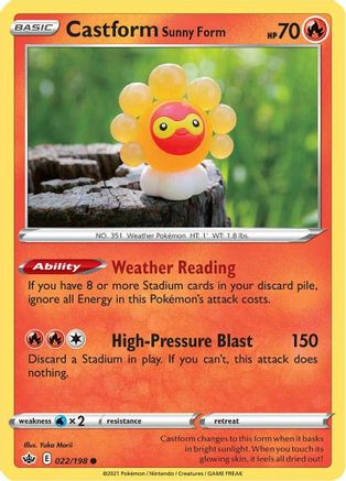 Castform Sunny Form (22) [SWSH06: Chilling Reign] Reverse Holofoil - Deck Out Gaming