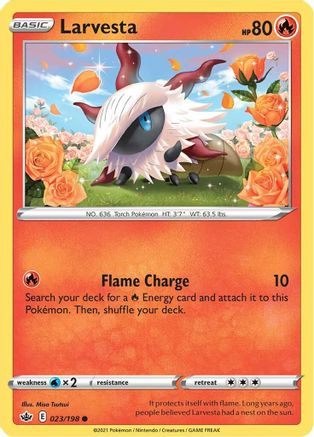 Larvesta (23) [SWSH06: Chilling Reign] - Deck Out Gaming