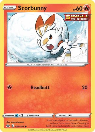 Scorbunny (26) [SWSH06: Chilling Reign] - Deck Out Gaming