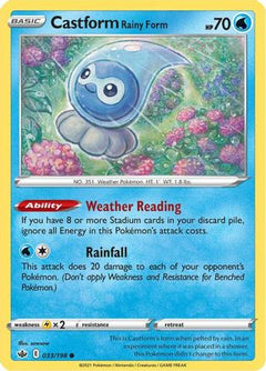 Castform Rainy Form (33) [SWSH06: Chilling Reign] Reverse Holofoil - Deck Out Gaming