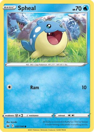Spheal (37) [SWSH06: Chilling Reign] Reverse Holofoil - Deck Out Gaming