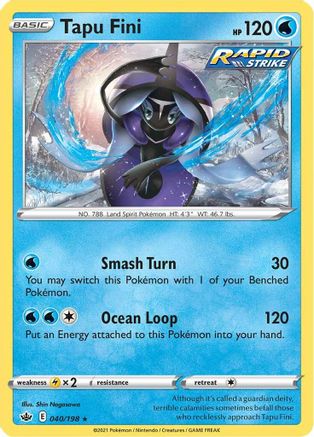 Tapu Fini (40) [SWSH06: Chilling Reign] Holofoil - Deck Out Gaming