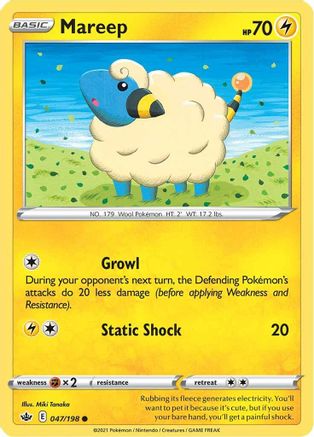 Mareep (47) [SWSH06: Chilling Reign] Reverse Holofoil - Deck Out Gaming
