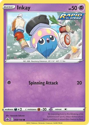 Inkay (069/198) [Sword & Shield: Chilling Reign] - Deck Out Gaming