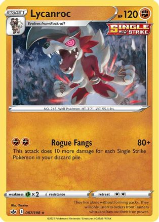 Lycanroc (87) [SWSH06: Chilling Reign] Reverse Holofoil - Deck Out Gaming