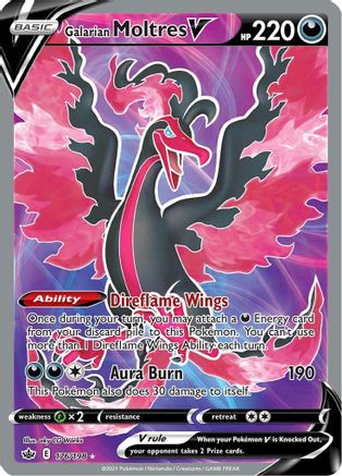 Galarian Moltres V (Full Art) (176) [SWSH06: Chilling Reign] Holofoil - Deck Out Gaming