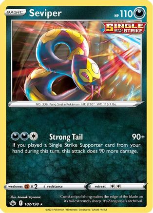 Seviper (102) [SWSH06: Chilling Reign] - Deck Out Gaming
