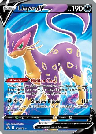 Liepard V (Full Art) (180) [SWSH06: Chilling Reign] Holofoil - Deck Out Gaming