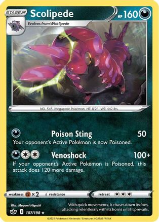 Scolipede (107) [SWSH06: Chilling Reign] - Deck Out Gaming