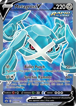 Metagross V (Full Art) (181) [SWSH06: Chilling Reign] Holofoil - Deck Out Gaming