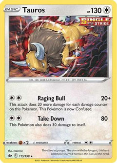 Tauros (115) [SWSH06: Chilling Reign] Reverse Holofoil - Deck Out Gaming