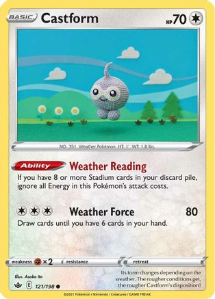 Castform (121) [SWSH06: Chilling Reign] Reverse Holofoil - Deck Out Gaming