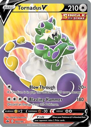Tornadus V (Full Art) (184) [SWSH06: Chilling Reign] Holofoil - Deck Out Gaming