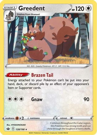 Greedent (128) [SWSH06: Chilling Reign] Reverse Holofoil - Deck Out Gaming