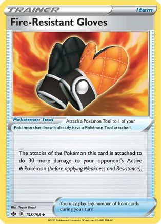 Fire-Resistant Gloves (138) [SWSH06: Chilling Reign] Reverse Holofoil - Deck Out Gaming