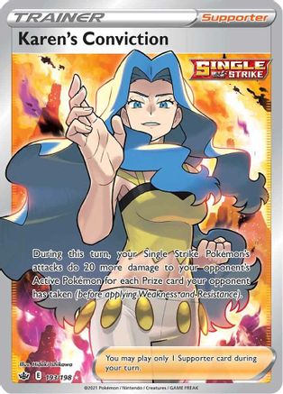 Karen's Conviction (Full Art) (193) [SWSH06: Chilling Reign] Holofoil - Deck Out Gaming