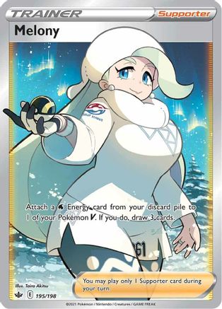 Melony (Full Art) (195) [SWSH06: Chilling Reign] Holofoil - Deck Out Gaming