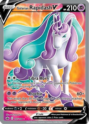 Galarian Rapidash V (Full Art) (167) [SWSH06: Chilling Reign] Holofoil - Deck Out Gaming