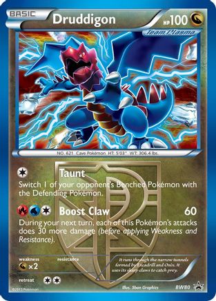 Druddigon (Team Plasma) - BW80 (Cosmos Holo) (BW80) [Black and White Promos] Holofoil - Deck Out Gaming