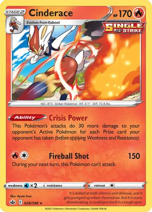 Cinderace - 028/198 (28) [Deck Exclusives] - Deck Out Gaming