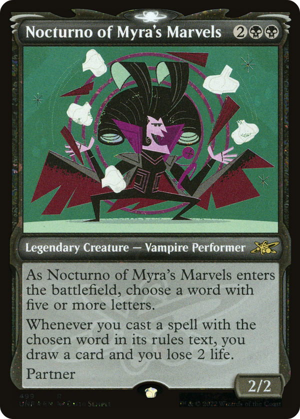 Nocturno of Myra's Marvels (Showcase) (Galaxy Foil) (499) [Unfinity] foil - Deck Out Gaming