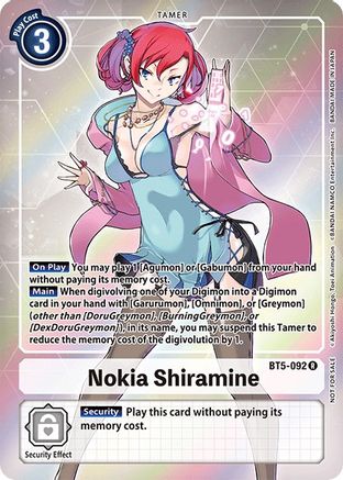 Nokia Shiramine (Box Topper) (BT5-092) [Battle of Omni] Foil - Deck Out Gaming