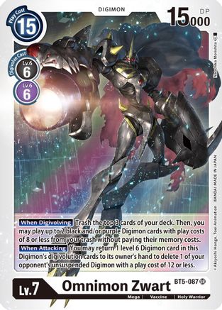 Omnimon Zwart (BT5-087) [Battle of Omni] Foil - Deck Out Gaming