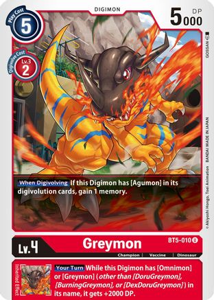 Greymon (BT5-010) [Battle of Omni] - Deck Out Gaming