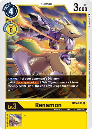 Renamon (BT5-036) [Battle of Omni] - Deck Out Gaming