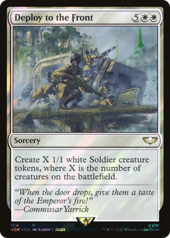 Deploy to the Front (Surge Foil) (184) [Warhammer 40,000 Commander] foil - Deck Out Gaming