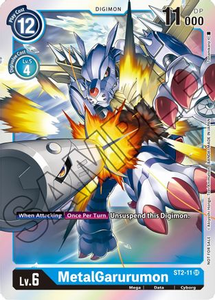 MetalGarurumon - ST2-11 (Event Pack 1) (ST2-11) [Starter Deck 02: Cocytus Blue] Foil - Deck Out Gaming