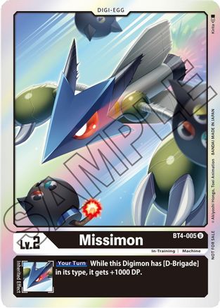 Missimon - BT4-005 (Event Pack 1) (BT4-005) [Great Legend] Foil - Deck Out Gaming