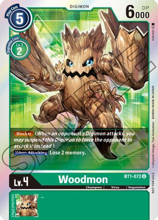 Woodmon - BT1-072 (Event Pack 1) (BT1-072) [Release Special Booster] Foil - Deck Out Gaming