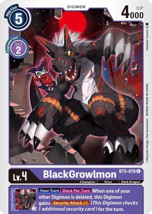 BlackGrowlmon (BT5-076) [Battle of Omni] - Deck Out Gaming