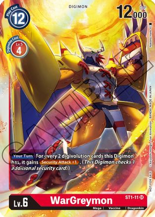 WarGreymon - ST1-11 (Event Pack 1) (ST1-11) [Starter Deck 01: Gaia Red] Foil - Deck Out Gaming