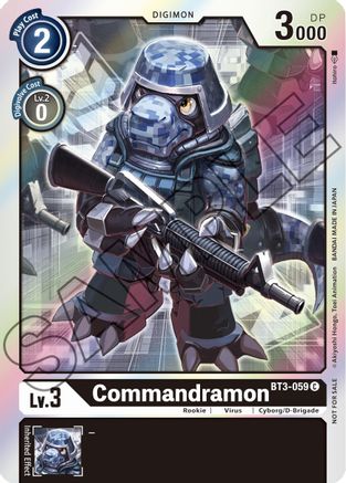 Commandramon - BT3-059 (Event Pack 1) (BT3-059) [Release Special Booster] Foil - Deck Out Gaming