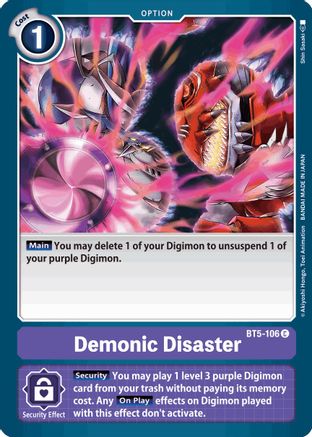 Demonic Disaster (BT5-106) [Battle of Omni] - Deck Out Gaming