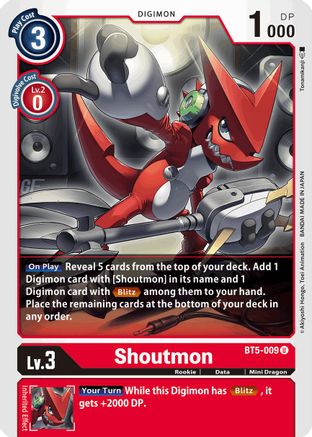 Shoutmon (BT5-009) [Battle of Omni] - Deck Out Gaming