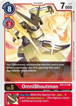 OmniShoutmon (BT5-014) [Battle of Omni] - Deck Out Gaming