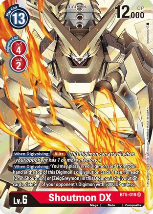 Shoutmon DX (BT5-019) [Battle of Omni] Foil - Deck Out Gaming