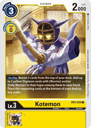 Kotemon (BT5-034) [Battle of Omni] - Deck Out Gaming