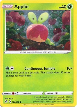 Applin - 020/192 (Cosmos Holo) (20) [Blister Exclusives] Holofoil - Deck Out Gaming