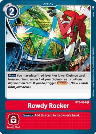 Rowdy Rocker (BT5-094) [Battle of Omni] - Deck Out Gaming