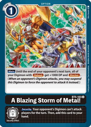 A Blazing Storm of Metal! (BT5-103) [Battle of Omni] - Deck Out Gaming