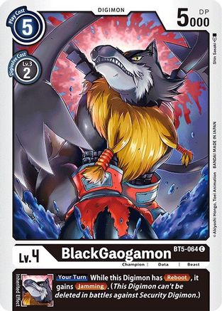 BlackGaogamon (BT5-064) [Battle of Omni] - Deck Out Gaming